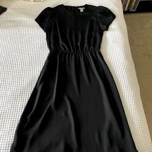 Black silky H&M midi-dress